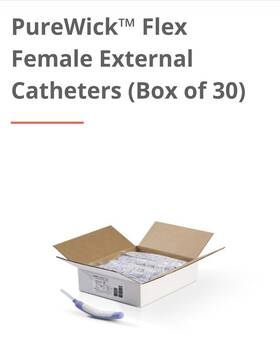 Pwfxn30 Bd Purewick Flex Female External Catheters Box Of 30 White Purple For Women