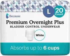 Because 313094776776 Overnight Absorbency Pull Ups Adult Disposable Incontinence Underwear Large 80ct