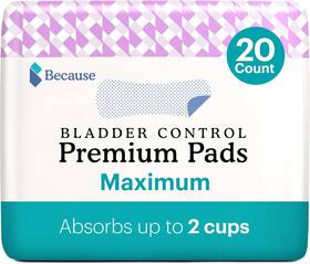 Because 445000743756 Incontinence Pads For Women - Maximum Absorbency Postpartum Up To
