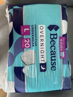 Because 445041423488 Premium Maximum Absorbency Adult Incontinence And Postpartum Bladder Lea