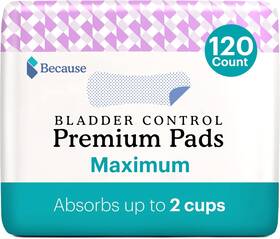 Because 726084937291 Incontinence Pads For Women - Maximum Absorbency Postpartum Liners Up