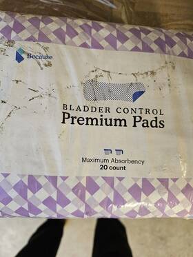 Because 810005861243 Premium Incontinence Pads For Women - Discreet Individually Wrapped Liners