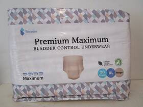 Because 810005862363 Premium Maximum Incontinence Underwear For Women Beige Xl 20 Ct