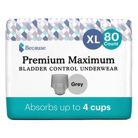 Because 810005862400 Maximum Incontinence Underwear For Men - Heavy Bladder Leak Protection Ideal