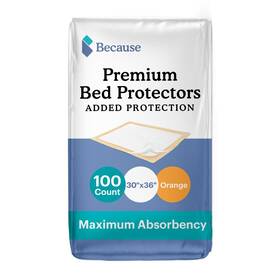 Because 810005862523 Disposable Underpads Large Super Absorbent Incontinence Bed Pads Fo