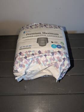 Because 810005862653 Premium Maximum Bladder Control Underwear Xl 10 Count