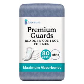Because 810005863773 Premium Guards For Men Discreet Individually Wrapped Bladder Control Liner