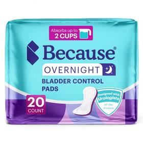 Because 810005865272 Overnight Incontinence Pads For Women 20 Pack Of 1 New Version