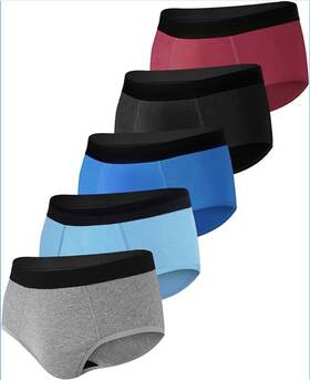 Beeniubee 768837774159 Incontinence Underwear For Men 150ml Absorbent Washable Reusable Med