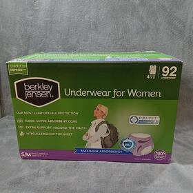 Berkley Jensen 888670111796 Incontinence Underwear For Women With Max Absorbency S/m 92ct