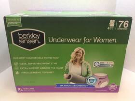 Berkley Jensen 888670132364 Incontinence Underwear For Women - Xl 76 Count