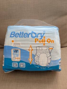 Betterdry 260440330129 Overnight Maximum Pull-on Adult Diapers Medium 14x M8