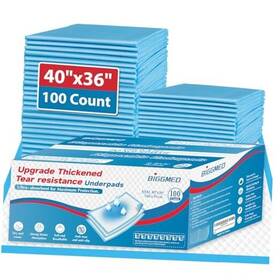 Big4036-g100 Big-gd 100 Count Incontinence Bed Pads 40ftft X 36ftft Tear-resistant Disposable