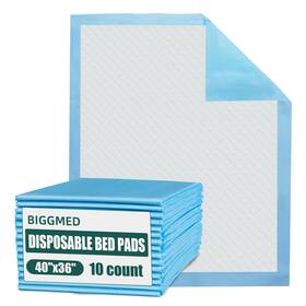 Biggmed 749755264410 Tear-resistant Incontinence Bed Pads 40ftft X 36ftft 125 Gram Heavy Duty Disposab