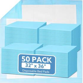 Ibp213 Biubumtu Incontinence Bed Pads 32 Inch X 36 50 Count Super Absorbent Disposable Underpa