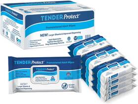 Sb-123 Bmc Protect Tenderprotect Adult Wipes With Aloe Extra-large Washcloth 9x12 For Incontine