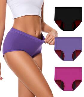Bobelle Wear 783712189613 Incontinence Underwear For Women 100ml Heavy Flow Leak Proof Panties High Wai