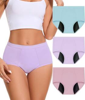 Uswiu02-3p Bobelle Wear Incontinence Underwear For Women 100ml High Absorbency Leak Proof Heavy Flow Per