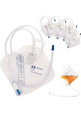 Bhudb101 Bodyhealt- Great Quality Pack Of 4 Urinary Drainage Bag 2000 Ml. Vinyl With 48 Inch Drainage-