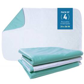 Bodymed 815991025884 Heavy Absorbency Washable And Reusable Underpad 24 X 36-inch 4 Pack