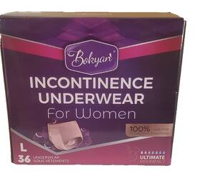 Bokyan 717024015018 36 Incontinence Underwear For Women Postpartum Bladder Leak Disposable L