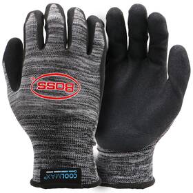 4914133 Boss Cool Max Nitrile Coated Palm Size L Color Gray Included Qty. 1