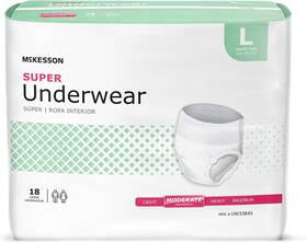 Brand 313050340348 Super Underwear Incontinence Moderate Absorbency Large 72 Count