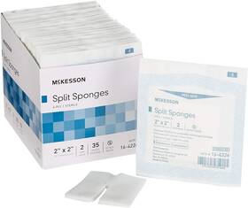 Brand 313097298251 Split Sponges Sterile 100% Cotton I.v. Drain Dressing 2 In X