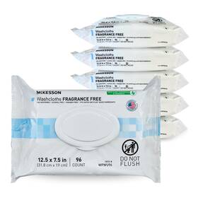 Brand 445007683604 Washcloth Wipes Unscented - 6 Pack 576 Washcloths Disposable Wet For A