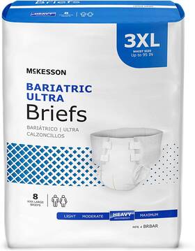 Brand 726084851580 Mckesson Ultra Briefs 3xl 32 Ct Adult Diapers With Tabs Heavy Absorbent Unisex