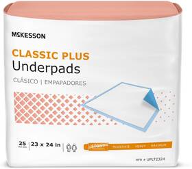 Uplt2324-cs Brand Classic Underpads Incontinence Bed Pads 23 Inch X 24 200 Count Light Absorbency