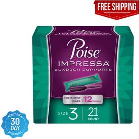 104962001 Branded Poise Impressa Womens Incontinence Bladder Support Control Size 3 21ct