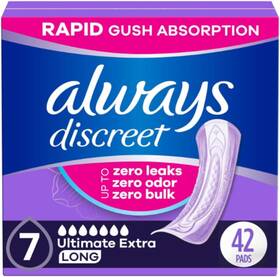 Branded 313105677610 Always Discreet Incontinence Pads Ultimate Extra Protect Absorbency Long Length