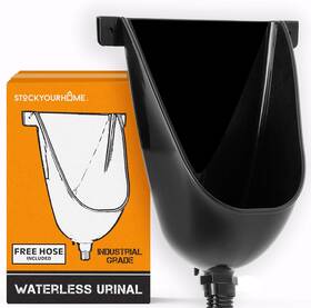 Branded01 445045065059 Waterless Urinal For Men Black Plastic Urinals Mens Garage Shed Or Bac