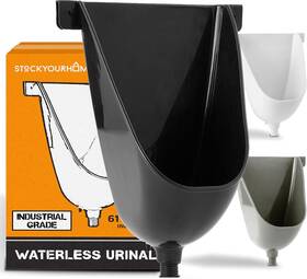 Branded01 711181259872 Waterless Urinal For Men Black Plastic Urinals Mens Garage Shed Or Bac