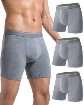 Men-4j-yd-fxl-3dg-l Breacare Mens Incontinence Underwear Leak Proof Washable Reusable Boxer Brief