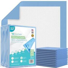 Breatheze 850013557820 Incontinence Pads For Women Pee Adult Child Pet Xl Heavy Duty Beds F