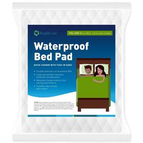 Sq1206 Brightcare Soft Quilted Underpad For Bed Protection With Secure Side Tucks - Absorbent W