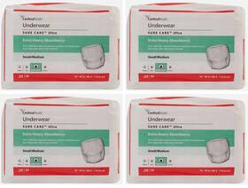 1430a Cardinal Health Sure Care Plus Underwear Extra Heavy Absorbency Small Medium Lot