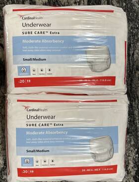 1804a Cardinal 2 Cardinalhealth Sure Care Extra Adult Disposable Pull On Underwear Diapers S/m