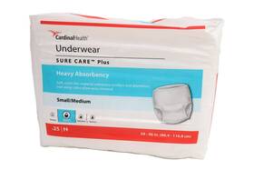 1605r Cardinal 192253000798 Sure Care Disposable Underwear Pull On With Tear Away Seams Medium 25 Ct