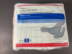 Cardinal 192253022813 Health Quilted Adult Briefs 2xl Breathable 12 Ct Maximum Absorbency
