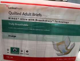 6866135 Cardinal Adult Incontinence Briefs Wings Quilted Plus Breatheasy -xl -case 60