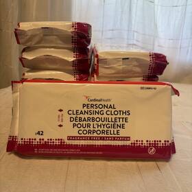 2awu-42 Cardinal 888499011550 Health Personal Cleansing Cloths Fragrance Free 42 Count Lot 10
