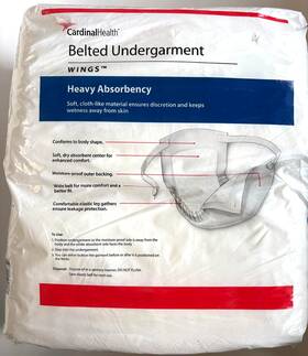 1058a Cardinal Health - Belted Undergarment Extra Heavy Absorbency 30/bg