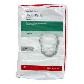 Cardinal Health 192253001665 Unisex Youth White 14-count Diapers Size Large/xl H9