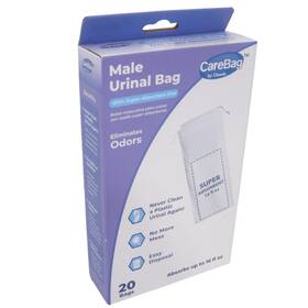7733993ret Carebag Medical Grade Super Absorbent Pad Male Urinal Bag 20 Pack