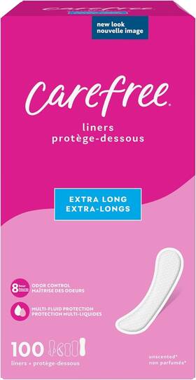 Carefree 078300132776 Panty Liners For Women Extra Long Unwrapped 100 Count Pack Of 1