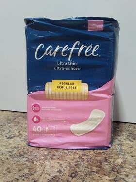 Cfr14040 Carefree Ultra Thin Pads Regular Without Wings 8 Hour Odor Protection 40