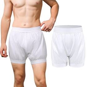 Car-w88-wh-2xl-1 Carer Healthcare Incontinence Pregnancy Adult Diaper Cover Unisex Washable Boxer Briefs Enclosed E